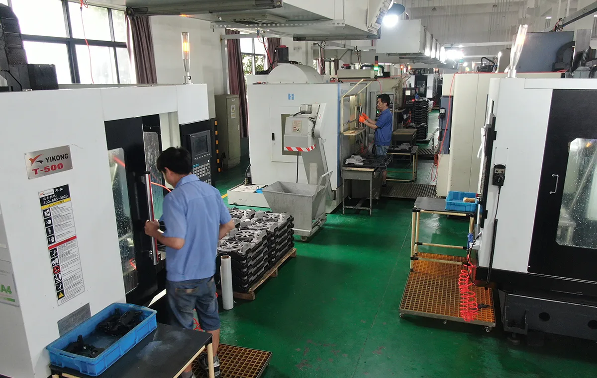 CNC machining in progress