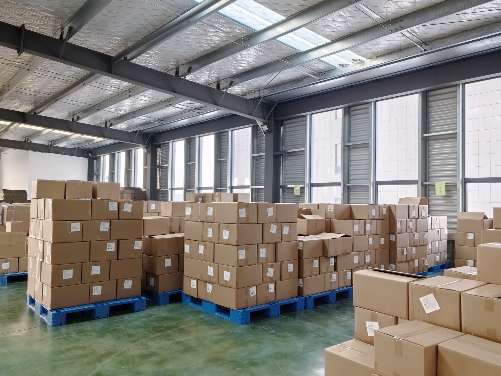 Finished goods warehouse — ready for export