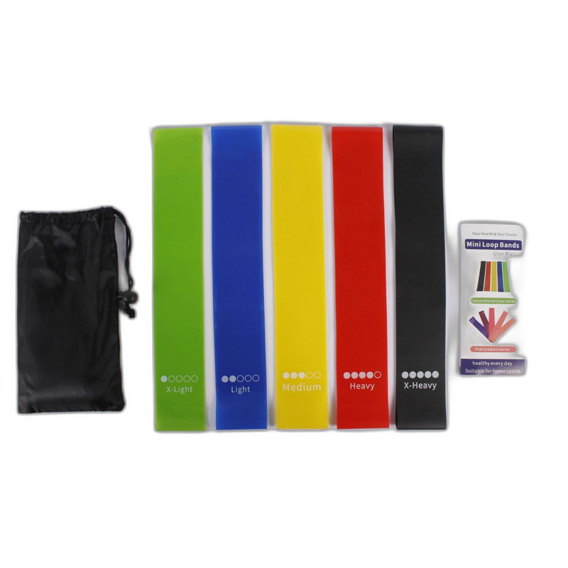 Custom branded TPE mini loop resistance bands in multiple colors